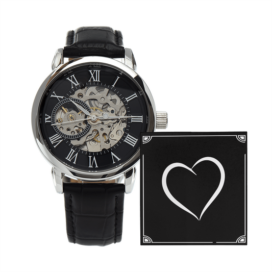 Elegant Gift For Men Openwork Watch