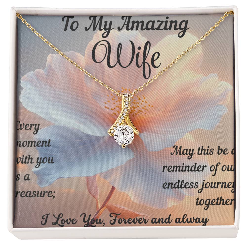 Custom Romantic Gift For Wife For Birthday, Anniversary, Christmas or Valentine's Day, Gift Ideas Necklace For Wife From Husband