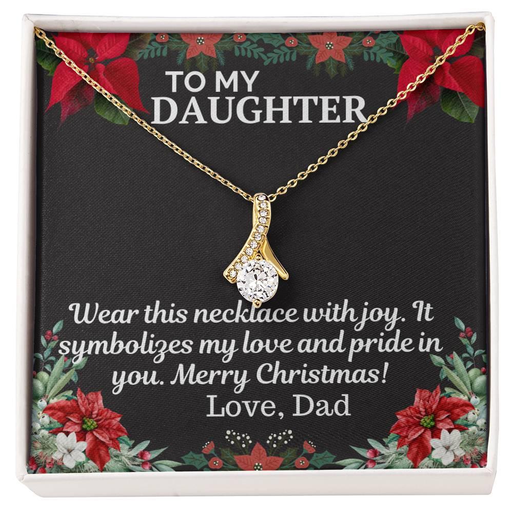 Gift To My daughter from Dad - Alluring Beauty Necklace - Giftsmojo