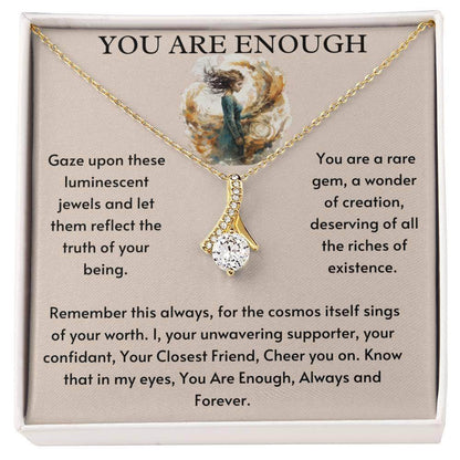 You Are Enough Necklace Birthday Gift for Friend Best Friend Gift - Giftsmojo