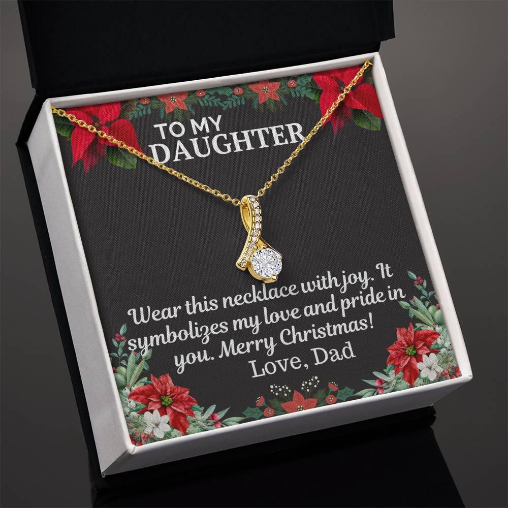 Gift To My daughter from Dad - Alluring Beauty Necklace - Giftsmojo