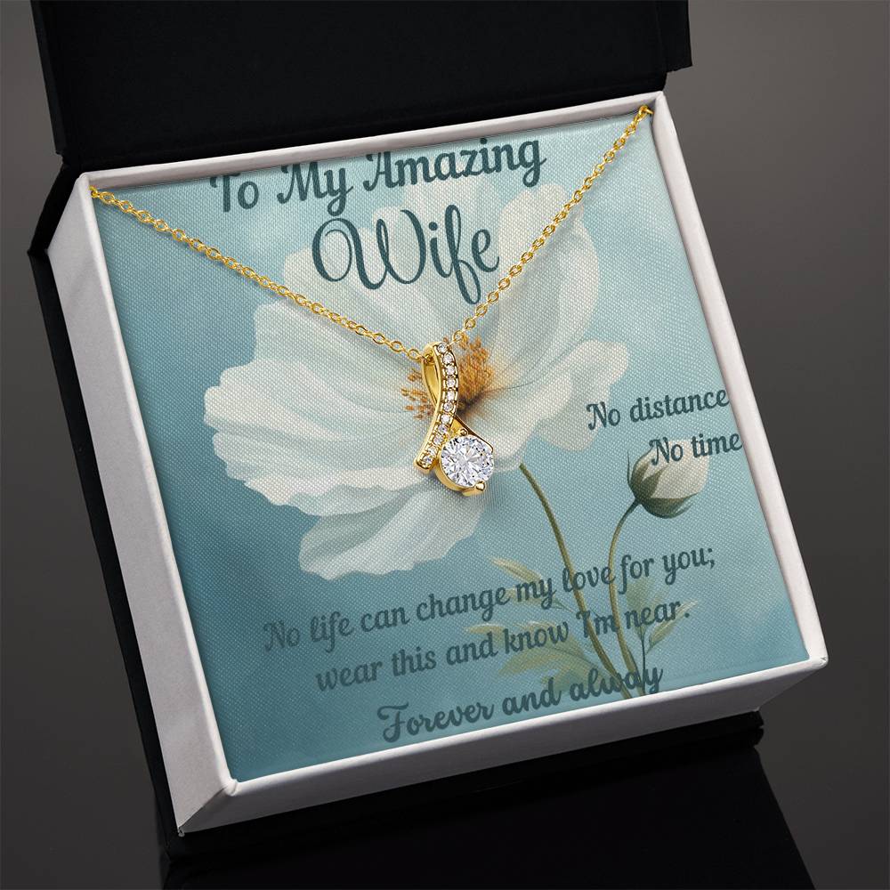 Unique Gift For Wife Birthday Gift Ideas Necklace Christmas and Valentine Gift, Necklace For Wife From Husband, Message Card and Gift Box