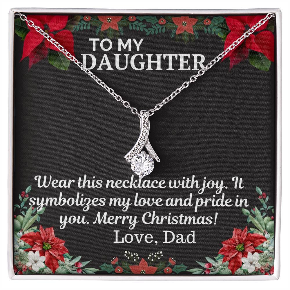 Gift To My daughter from Dad - Alluring Beauty Necklace - Giftsmojo