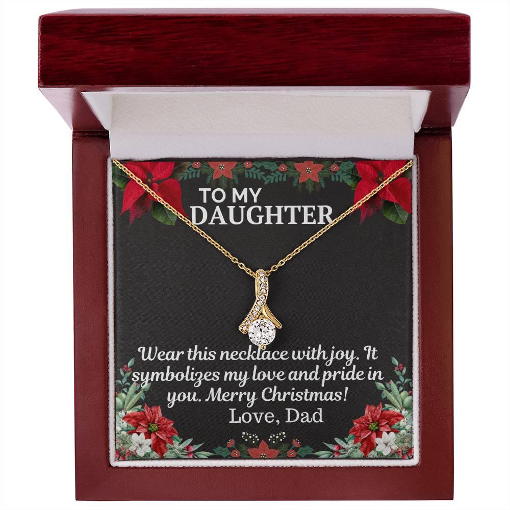 Gift To My daughter from Dad - Alluring Beauty Necklace - Giftsmojo