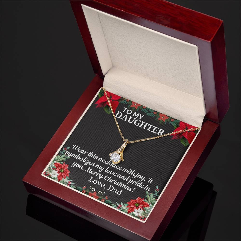 Gift To My daughter from Dad - Alluring Beauty Necklace - Giftsmojo