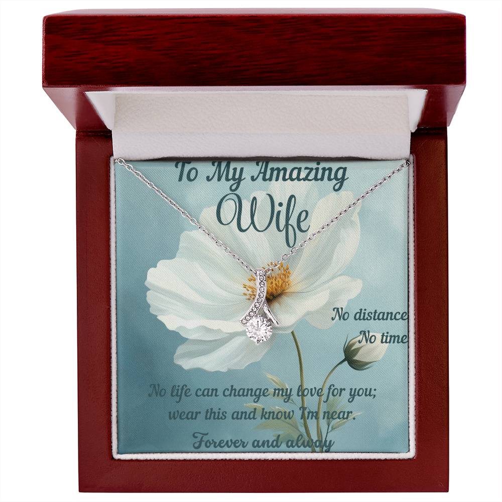 Unique Gift For Wife Birthday Gift Ideas Necklace Christmas and Valentine Gift, Necklace For Wife From Husband, Message Card and Gift Box