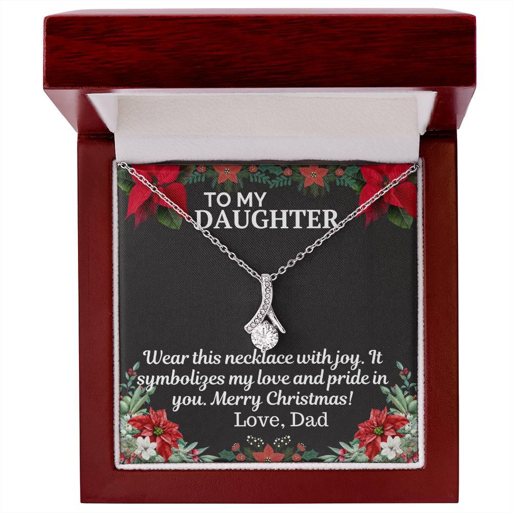 Gift To My daughter from Dad - Alluring Beauty Necklace - Giftsmojo