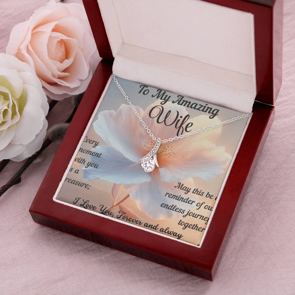 Custom Romantic Gift For Wife For Birthday, Anniversary, Christmas or Valentine's Day, Gift Ideas Necklace For Wife From Husband