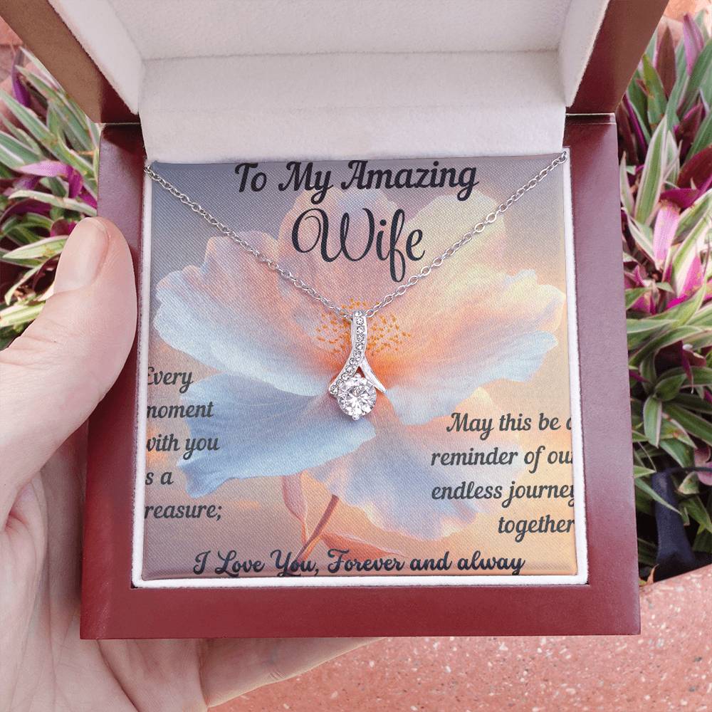 Custom Romantic Gift For Wife For Birthday, Anniversary, Christmas or Valentine's Day, Gift Ideas Necklace For Wife From Husband