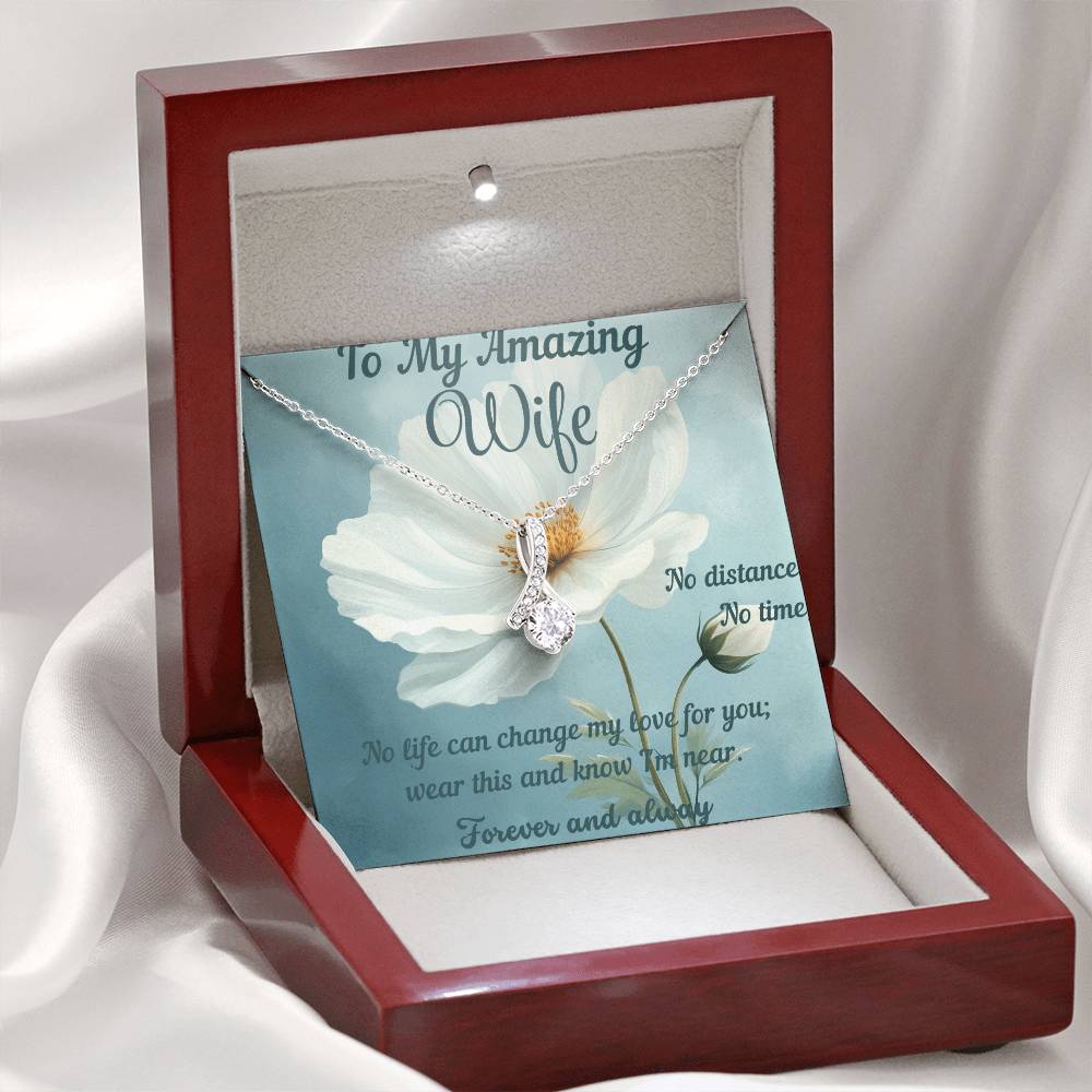 Unique Gift For Wife Birthday Gift Ideas Necklace Christmas and Valentine Gift, Necklace For Wife From Husband, Message Card and Gift Box