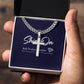 Personalized Artisan Cross Necklace with Cuban Chain for Men - Giftsmojo