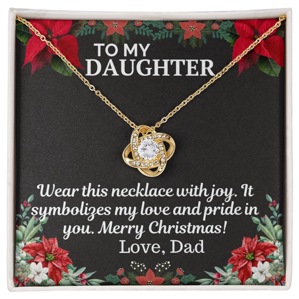 Gift To My Daughter from Dad - Love Knot Necklace - Giftsmojo