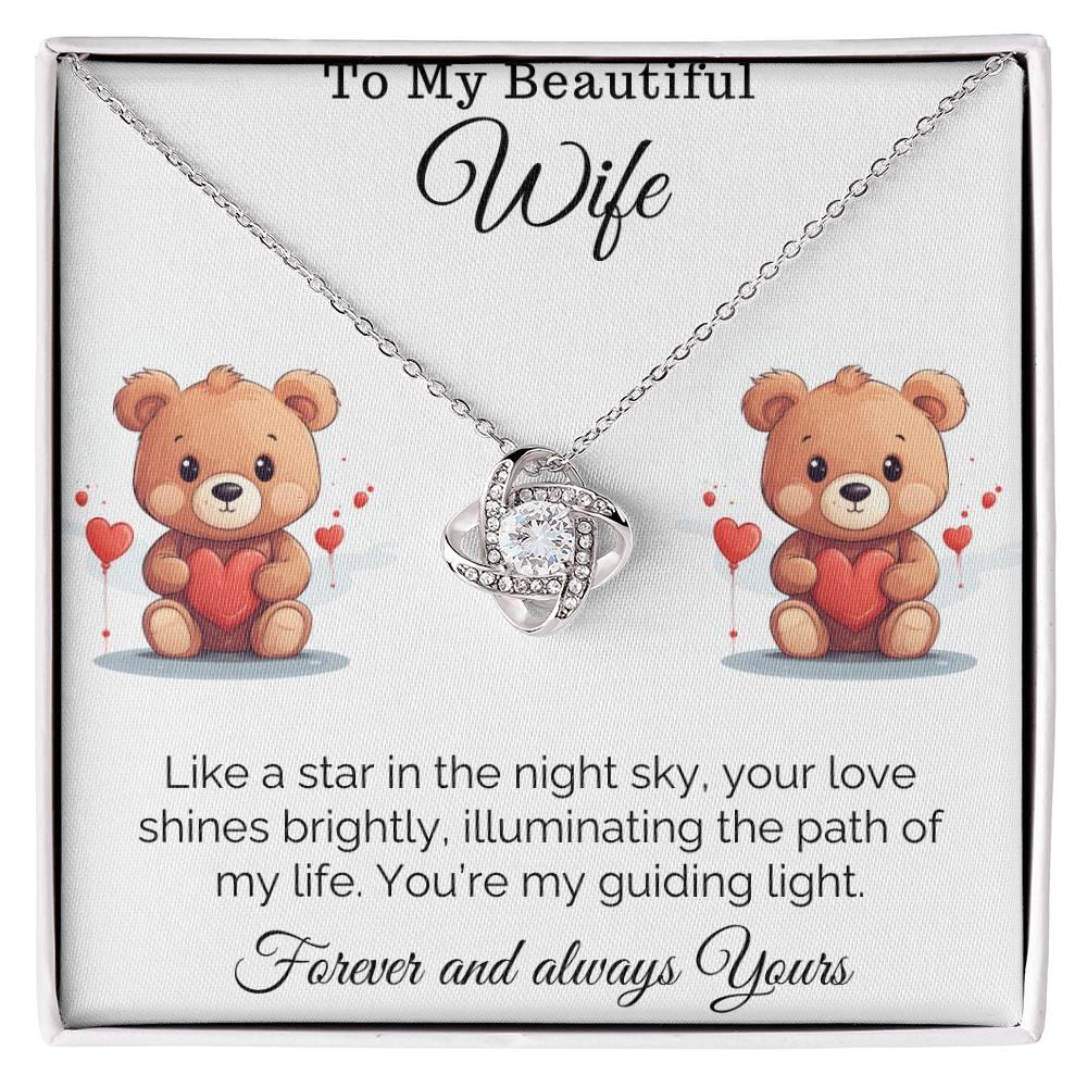 Romantic Gift For My Beautiful Wife - Love Knot Necklace - Giftsmojo