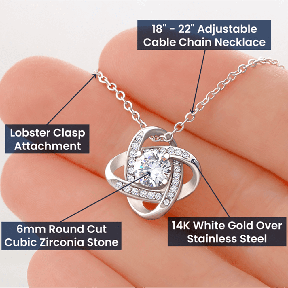 Unique Jewelry Gift To My Beautiful Wife - Love Knot Necklace - Giftsmojo