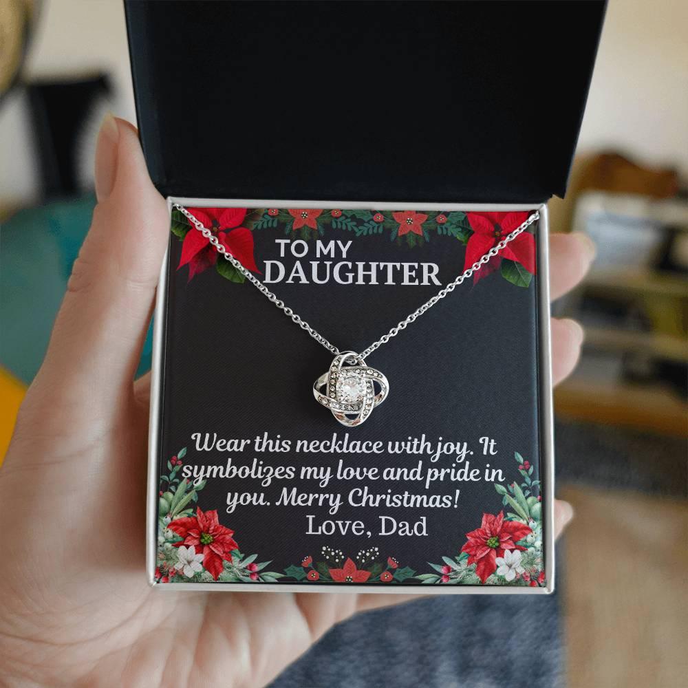 Gift To My Daughter from Dad - Love Knot Necklace - Giftsmojo