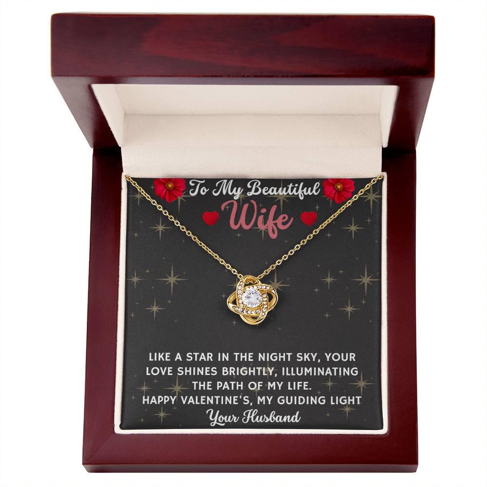 Unique Jewelry Gift To My Beautiful Wife - Love Knot Necklace - Giftsmojo
