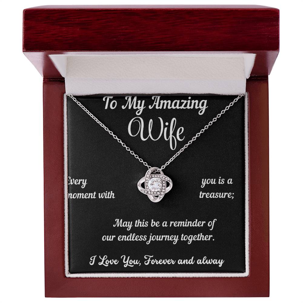 Romantic Gift For Amazing Wife - Love Knot Necklace