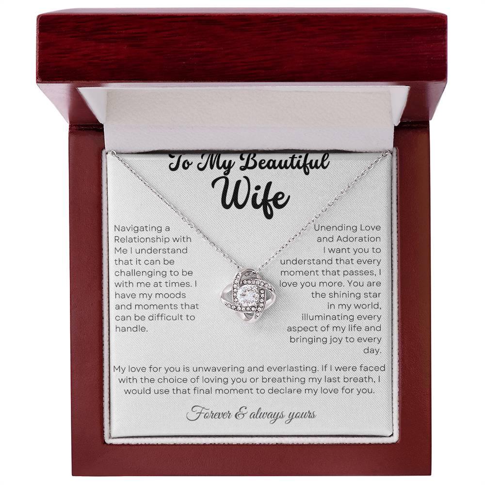 Jewelry Gift To My Beautiful Wife - Love Knot Necklace - Giftsmojo
