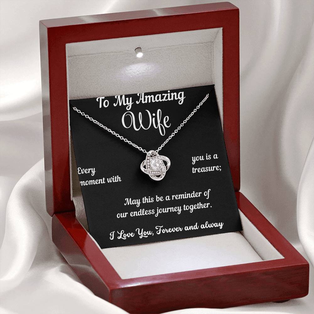 Romantic Gift For Amazing Wife - Love Knot Necklace