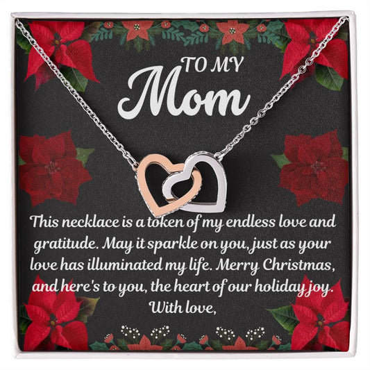 Necklace Gift To Mom Interlocking Hearts - Giftsmojo