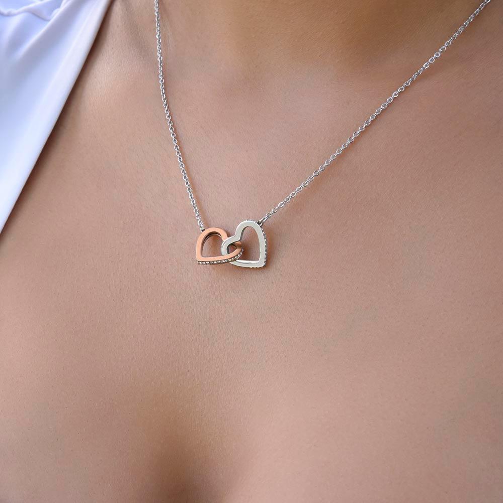 Necklace Gift To Mom Interlocking Hearts - Giftsmojo