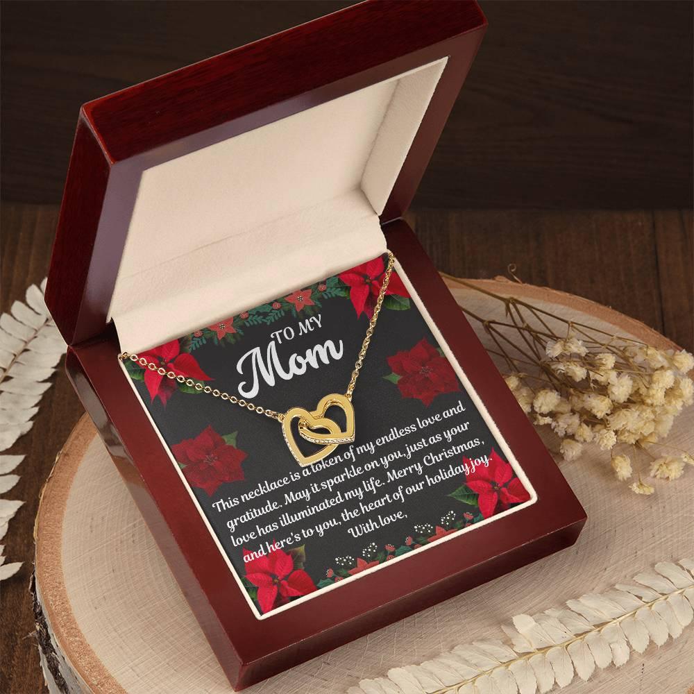 Necklace Gift To Mom Interlocking Hearts - Giftsmojo