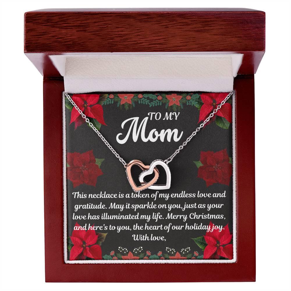 Necklace Gift To Mom Interlocking Hearts - Giftsmojo