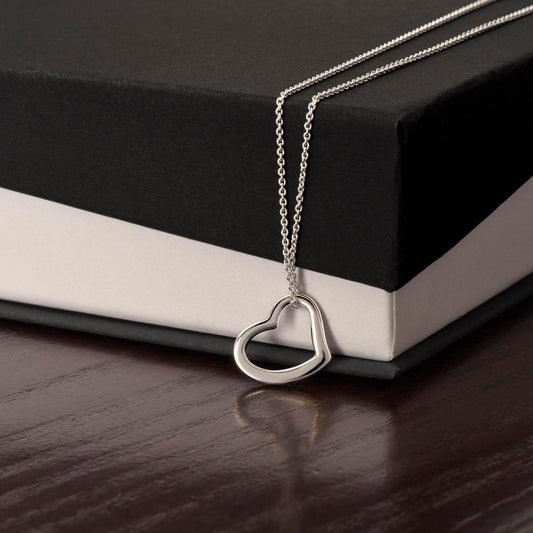 Gift for Mom, Wife, Fiancee, Girlfriend, Sister Aunt, Daughter, Grandma or Friend - Delicate Heart Necklace - Giftsmojo