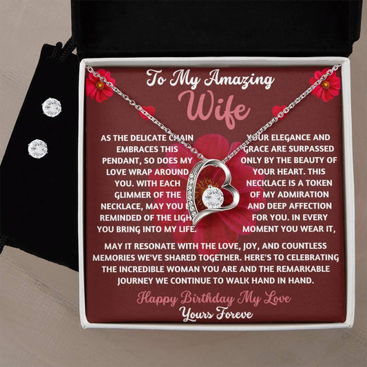 Personalized Forever Love Necklace Set For Wife's Birthday - Giftsmojo