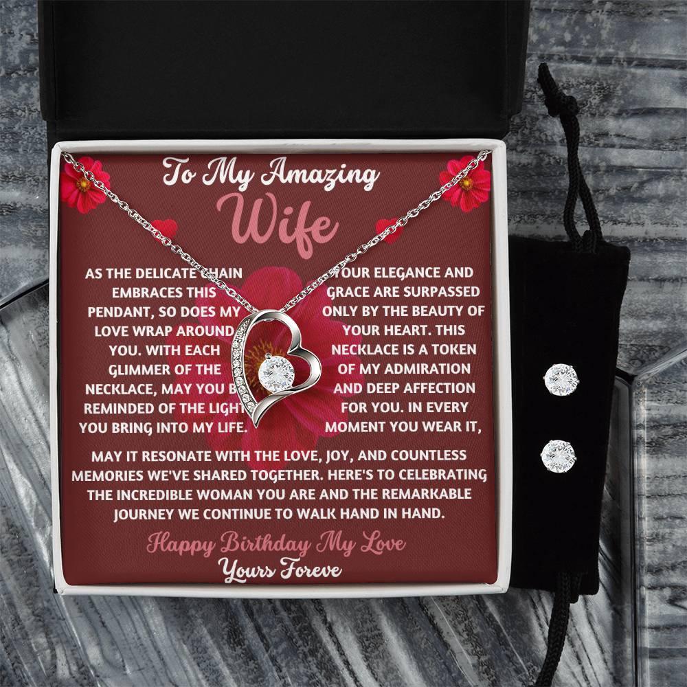 Personalized Forever Love Necklace Set For Wife's Birthday - Giftsmojo