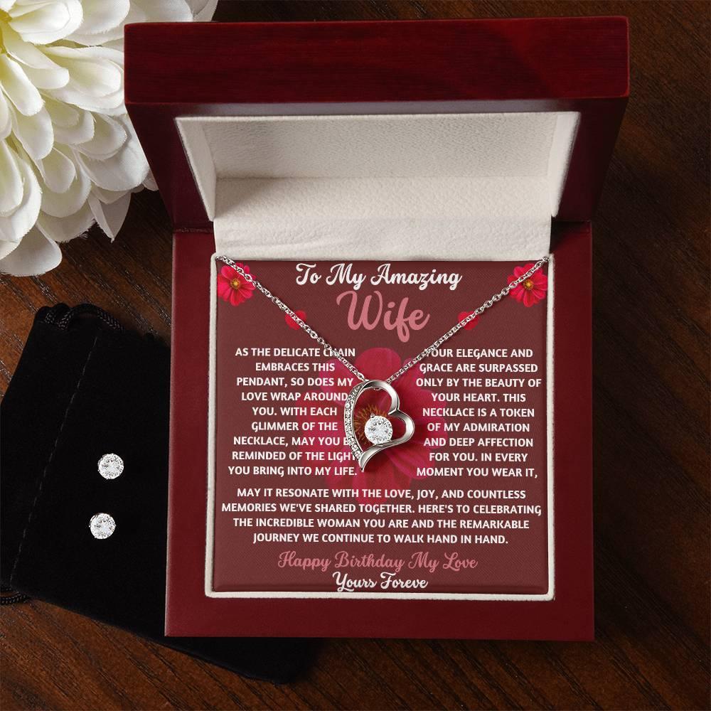 Personalized Forever Love Necklace Set For Wife's Birthday - Giftsmojo