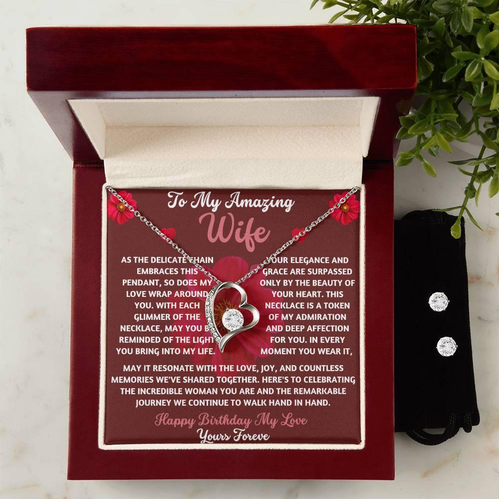 Personalized Forever Love Necklace Set For Wife's Birthday - Giftsmojo