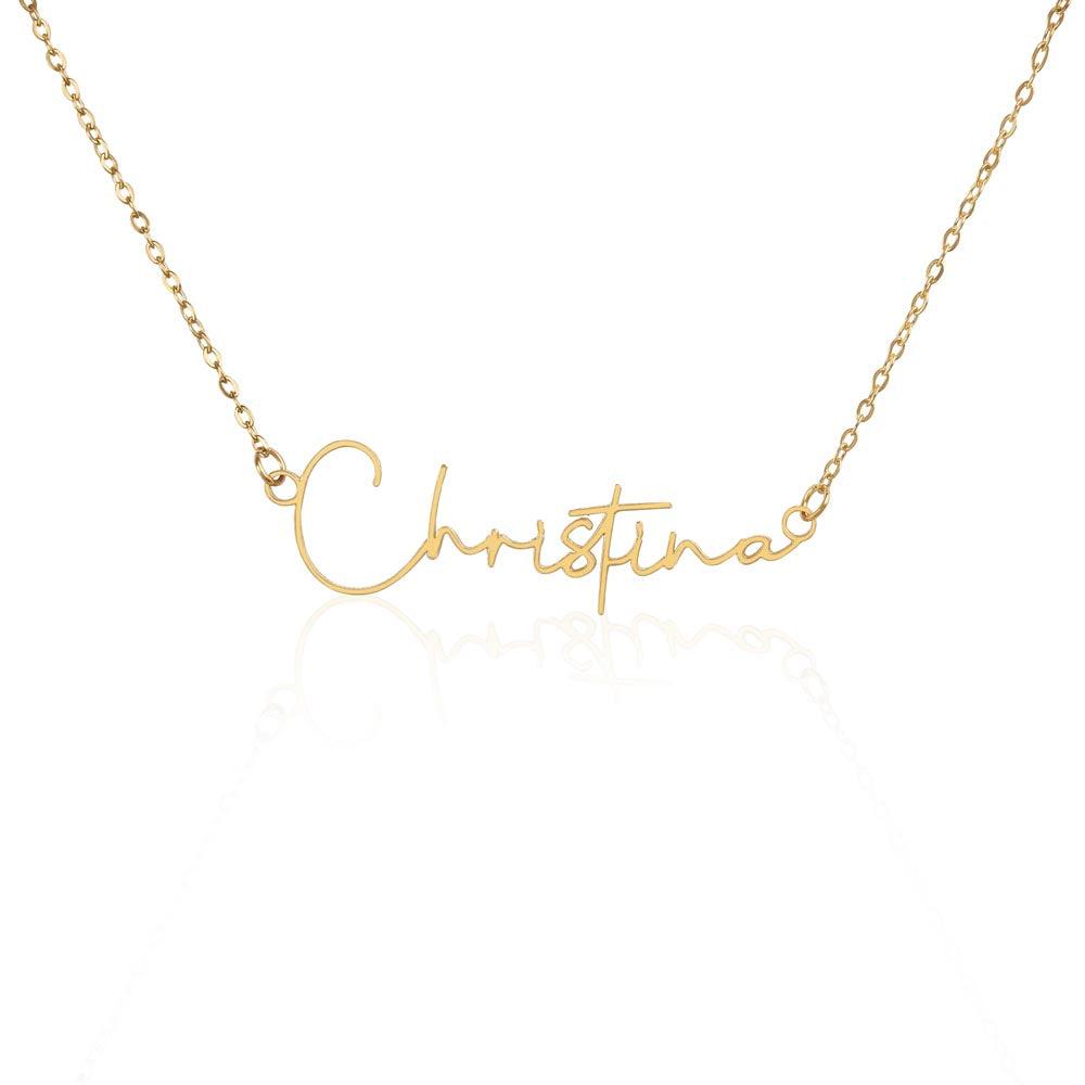 Personalized Signature Name Necklace - Great Gift for Birthday, Christmas and Other Special Events - Giftsmojo