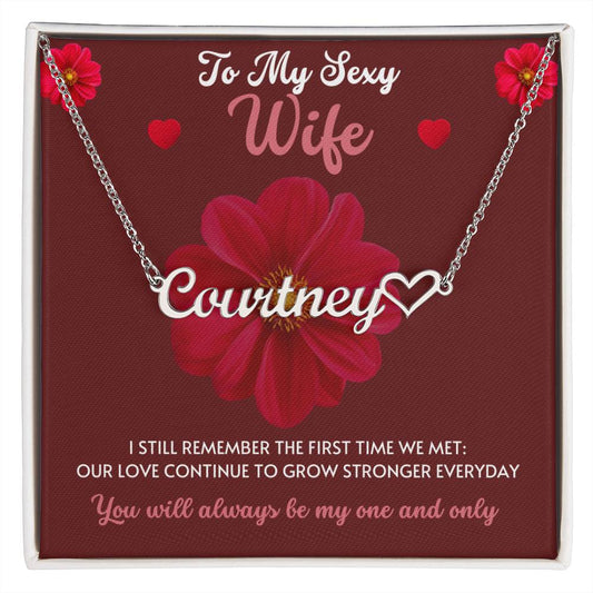 Personalized Name Necklace for Wife
