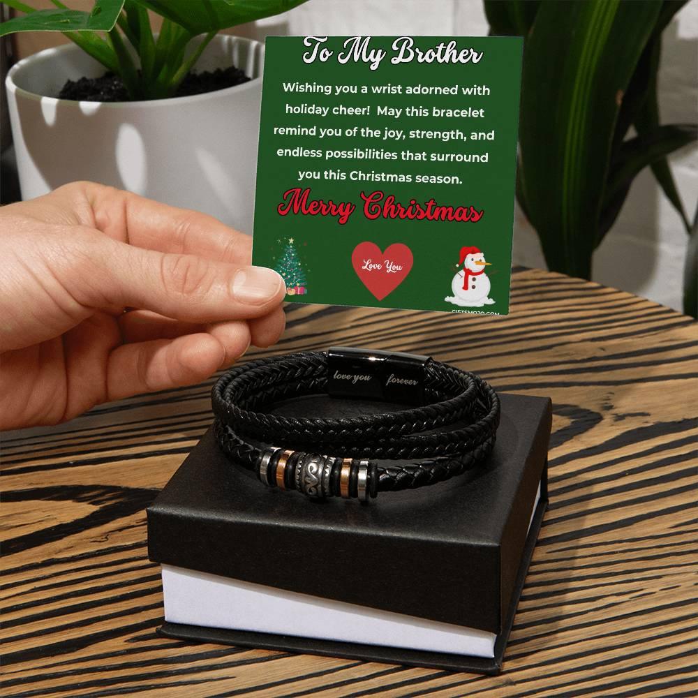 Gift To My Brother For Christmas - Love You For Ever Bracelet - Giftsmojo