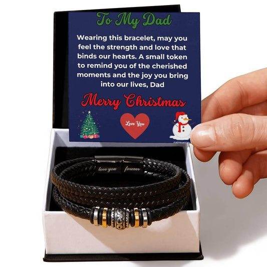 Gift To Dad For Christmas - Love You For Ever Bracelet