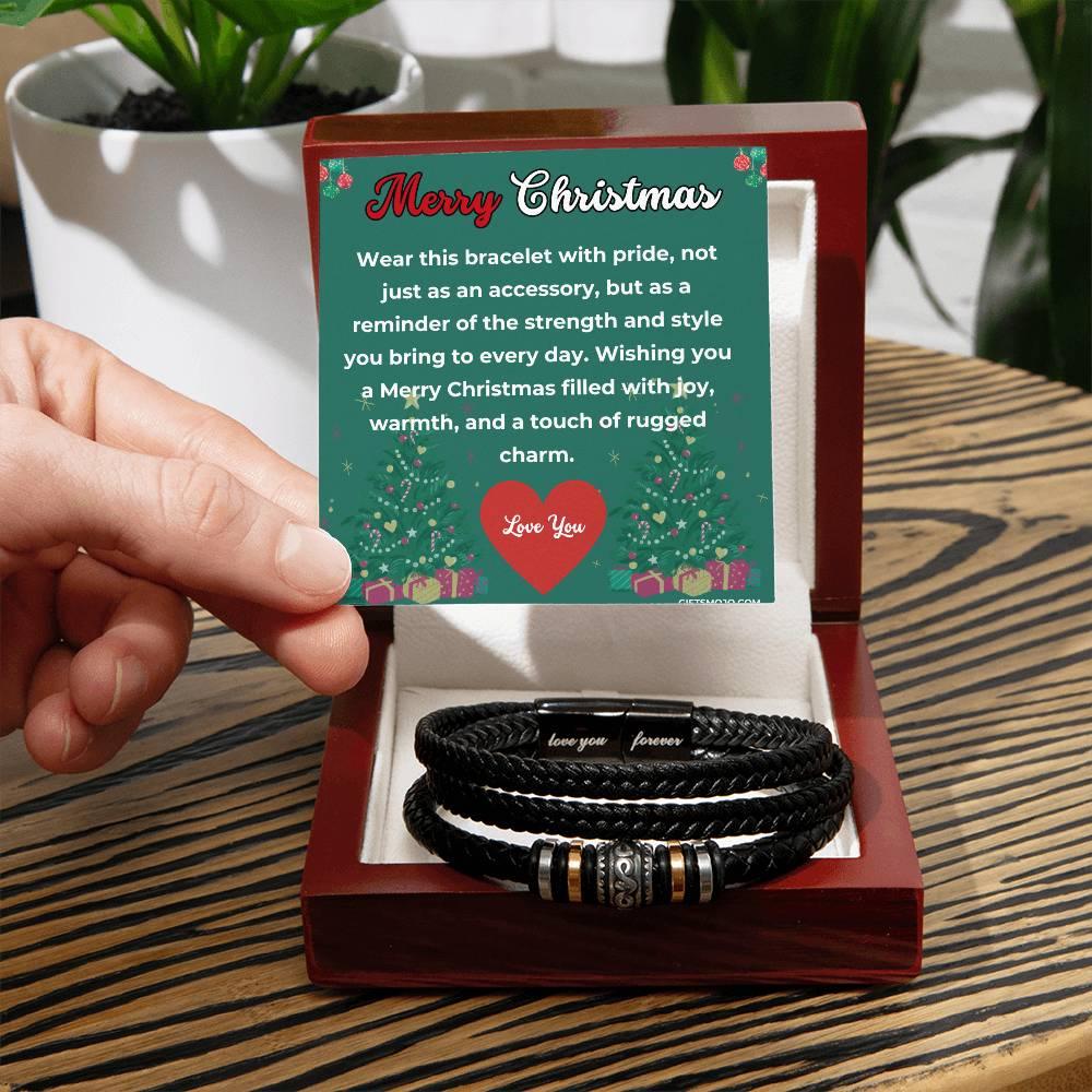 Merry Christmas Gift Bracelet - Love You For Ever Bracelet - Giftsmojo