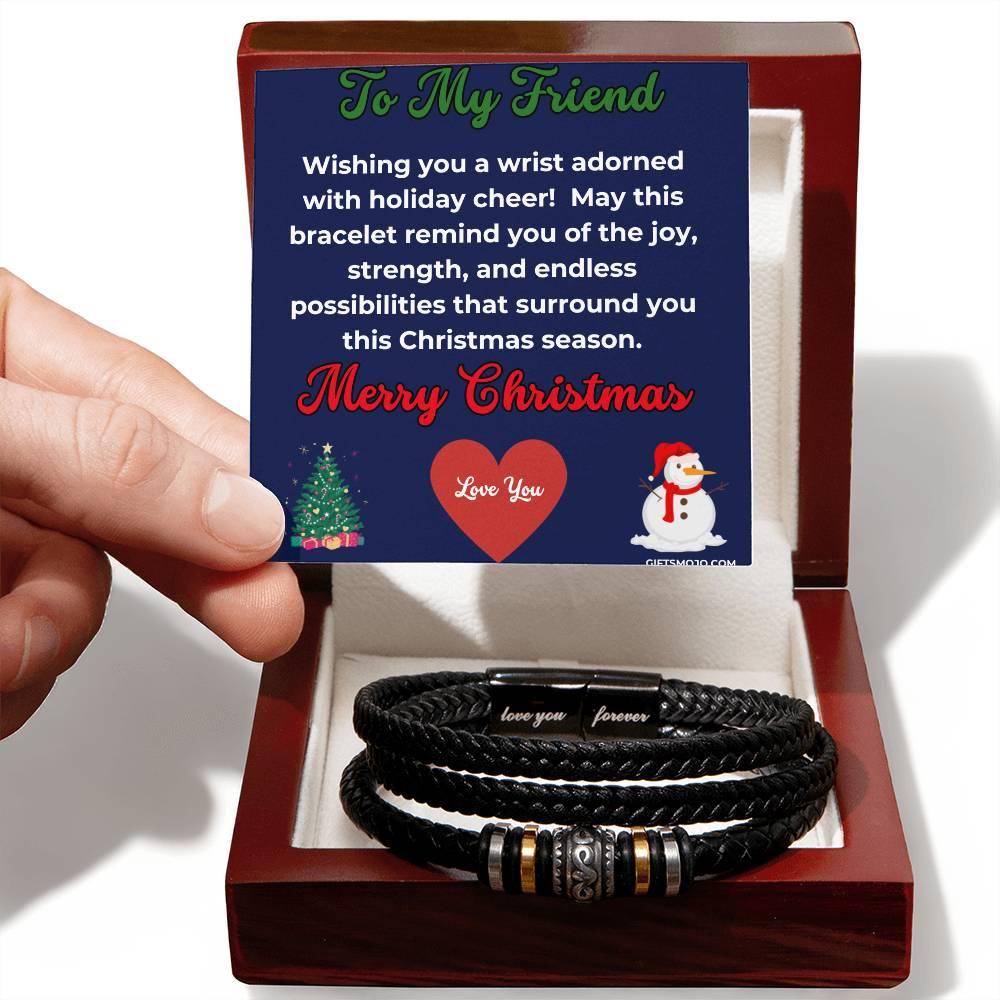 Gift To Friend For Christmas - Love You For Ever Bracelet - Giftsmojo