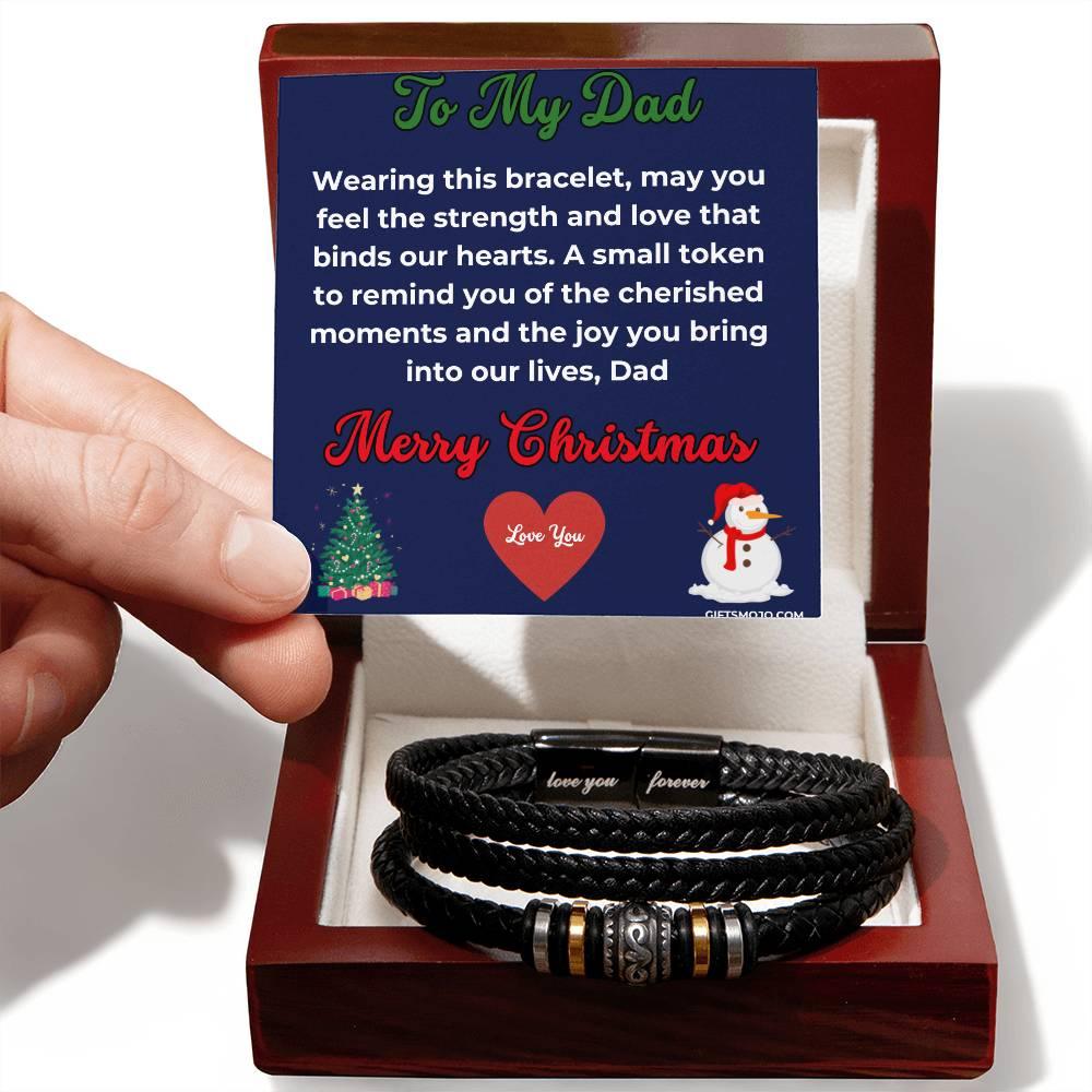 Gift To Dad For Christmas - Love You For Ever Bracelet - Giftsmojo