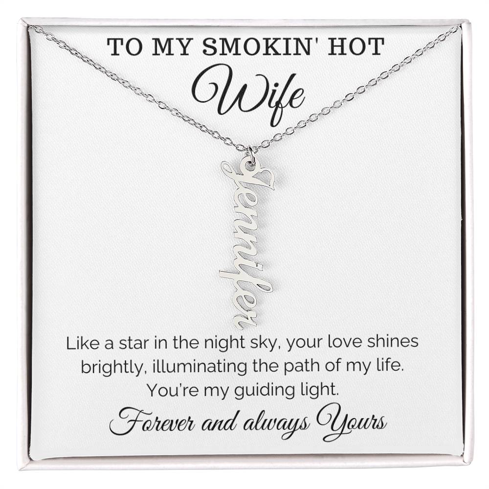 Personalized Multi Vertical Name Necklace For Wife