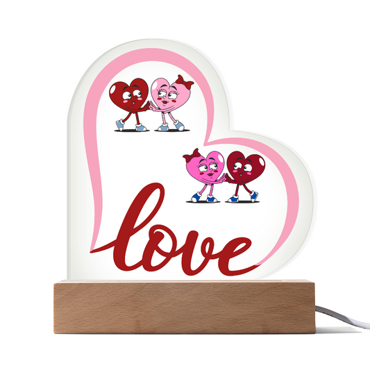 Funny Love Heart Acrylic Plaque