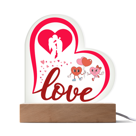 Love Heart Acrylic Plaque