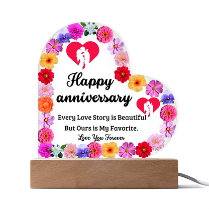 Couple Anniversary Heart Acrylic Plaque