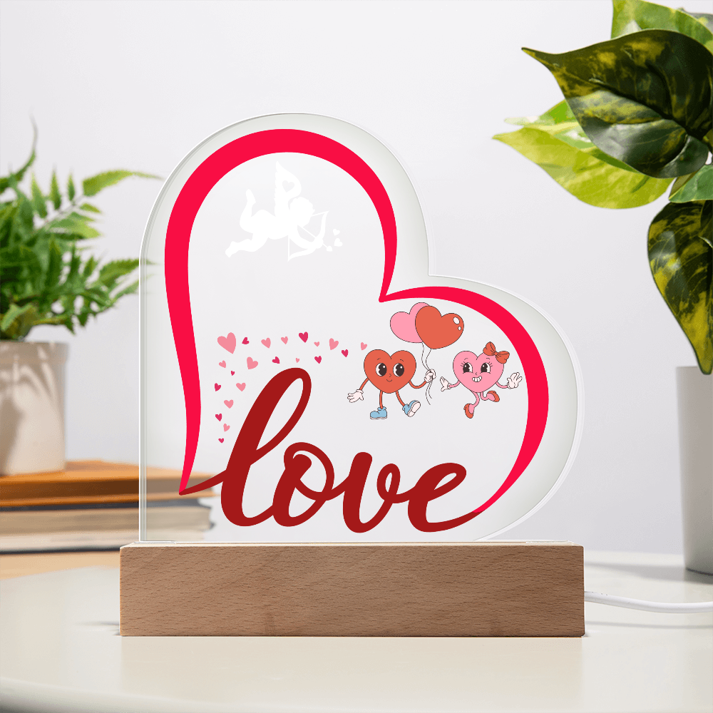 Love Heart Acrylic Plaque