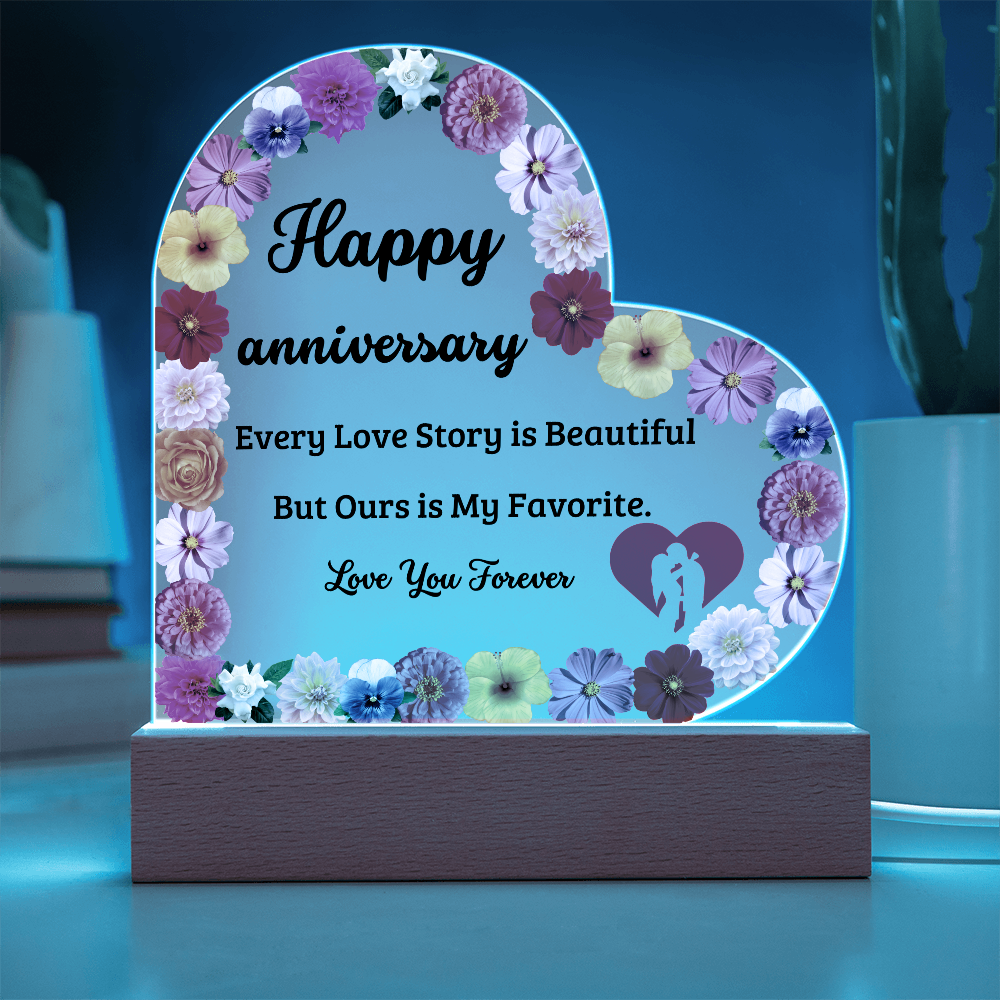 Anniversary Heart Acrylic Plaque