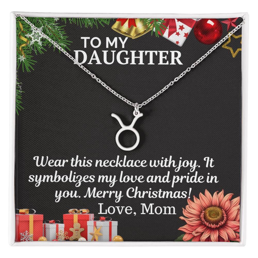 Gift To My daughter from Mom - Zodiac Symbol Necklace - Giftsmojo