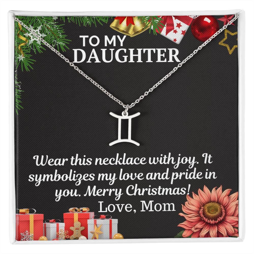 Gift To My daughter from Mom - Zodiac Symbol Necklace - Giftsmojo