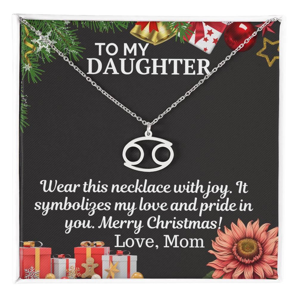 Gift To My daughter from Mom - Zodiac Symbol Necklace - Giftsmojo