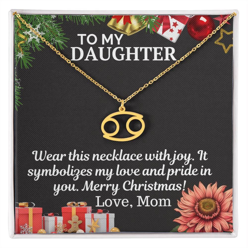 Gift To My daughter from Mom - Zodiac Symbol Necklace - Giftsmojo