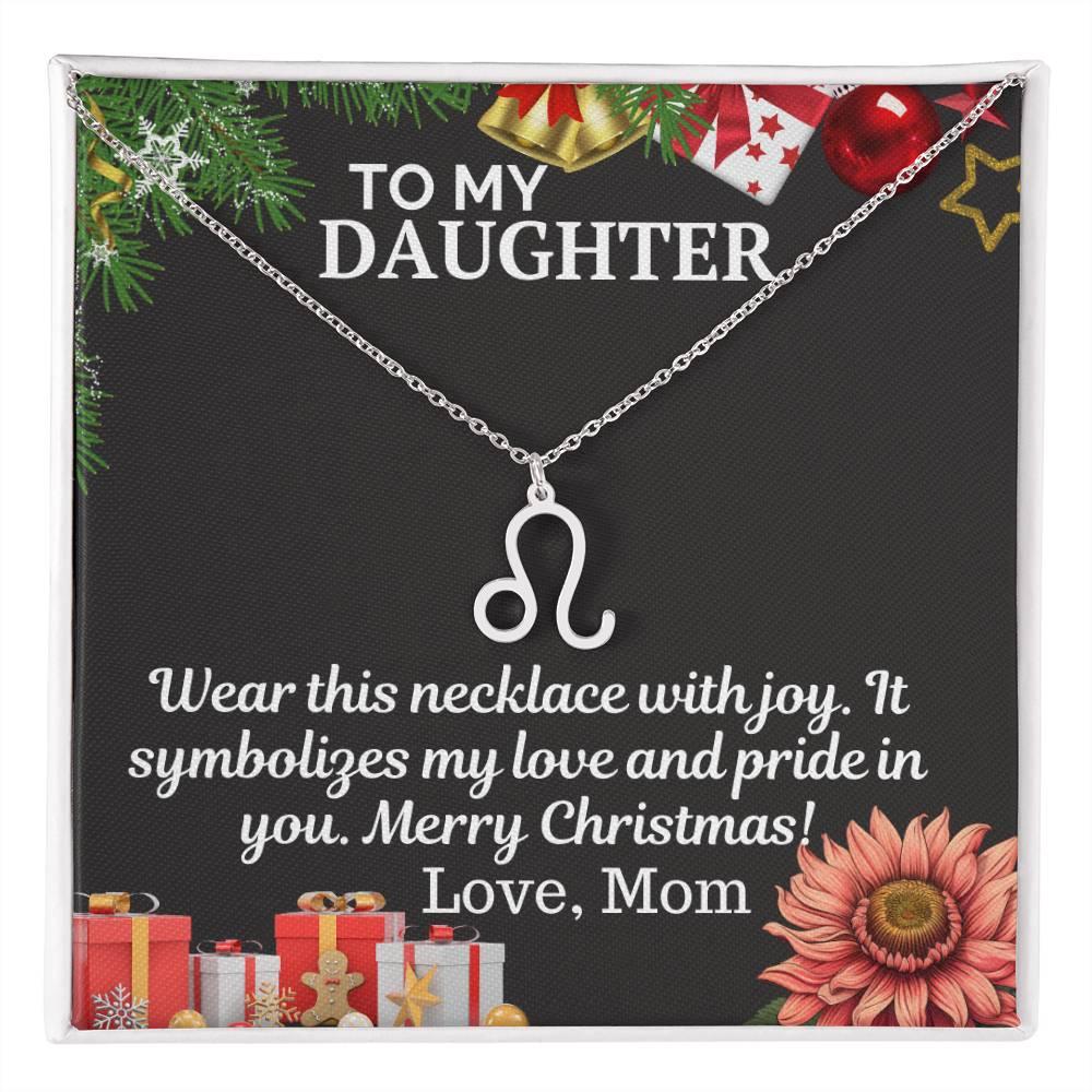 Gift To My daughter from Mom - Zodiac Symbol Necklace - Giftsmojo